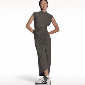 Daily Practice by Anthropologie Mock-Neck Ruched Midi Dress - Women’s Size Large